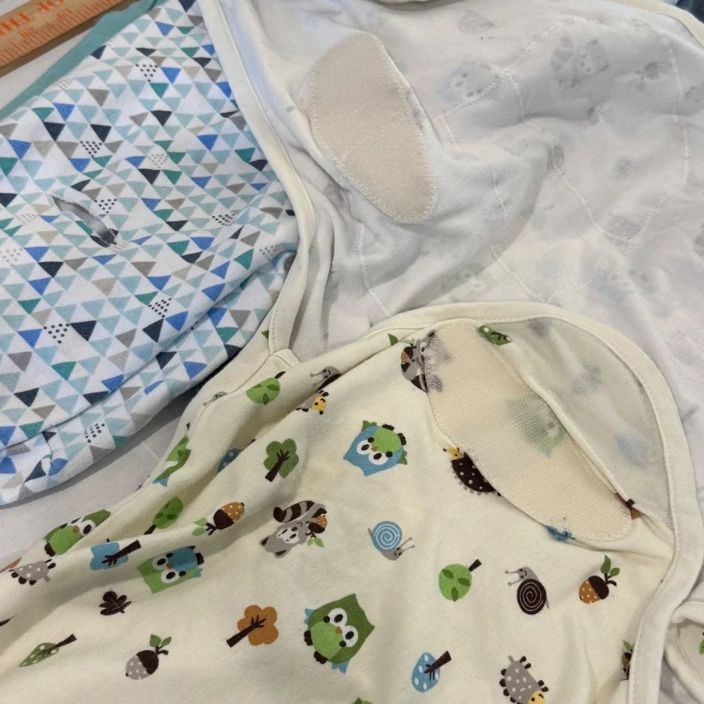 SwaddleMe Adjustable Baby Swaddle Wrap Bundle Kids Large Blue Green Lot of 5 5pk